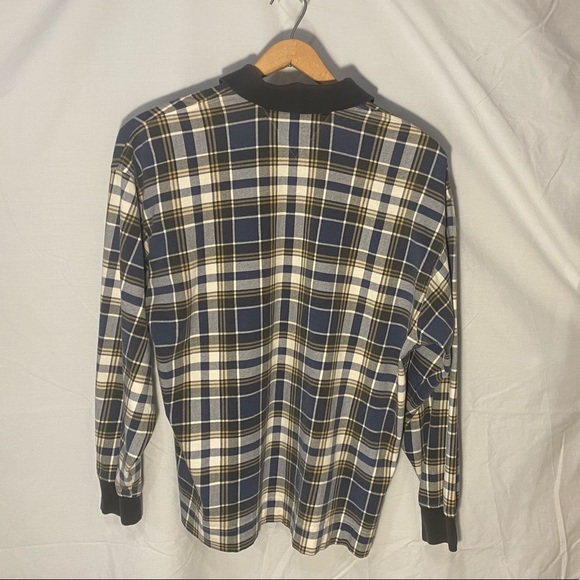 🎉2/$30 Tommy Hilfiger Vintage Plaid LongSleeve Polo Shirt Men's Large Pullover - Picture 8 of 14